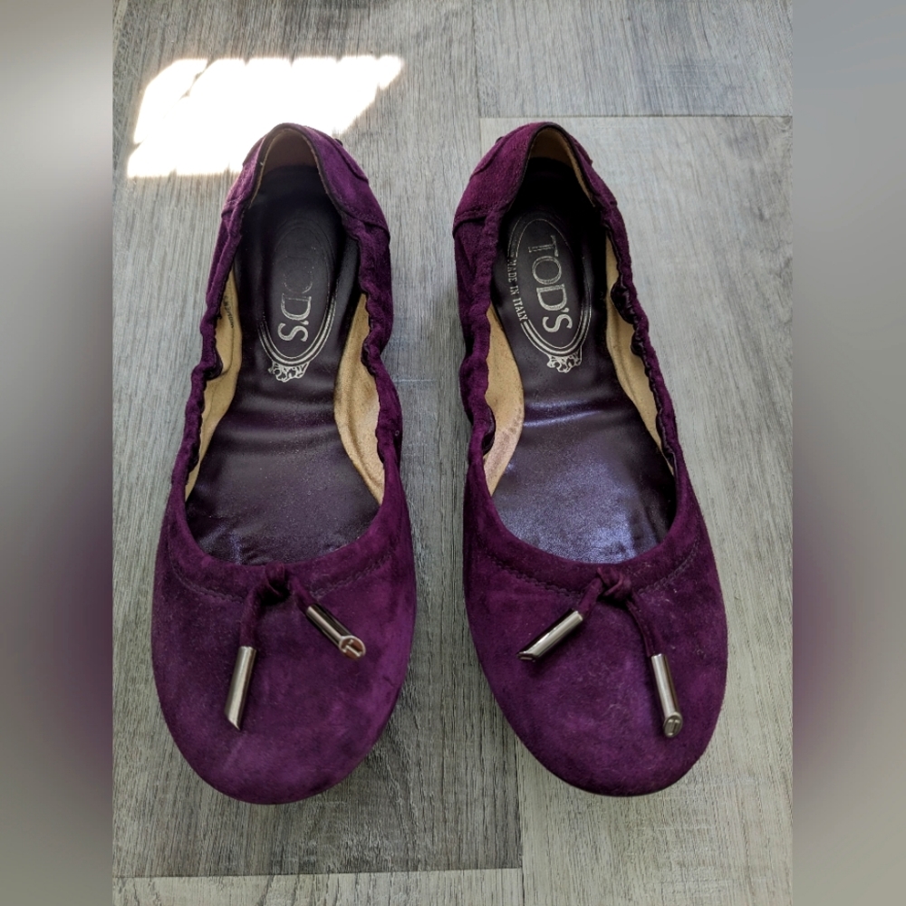 TODs suede ballet slippers, size 37 EU/ 7 US